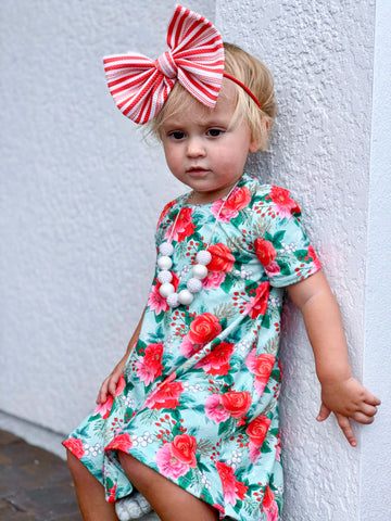Christmas Floral- Swing Dress