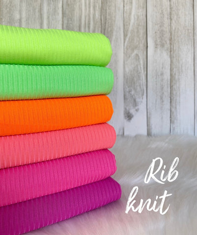 Neon Ribbed Knit Clothing